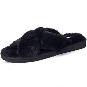 Alpine Swiss Women Fuzzy Fluffy Faux Fur Slippers Memory Foam Indoor House Shoes